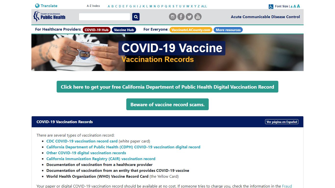 LAC | DPH | Vaccination Records - Los Angeles County Department of ...